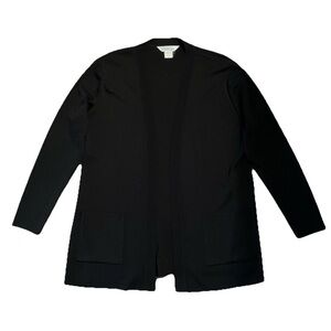 Misook Knit Blazer Small Women’s Black Cardigan Jacket Open Sweater Top Stretch